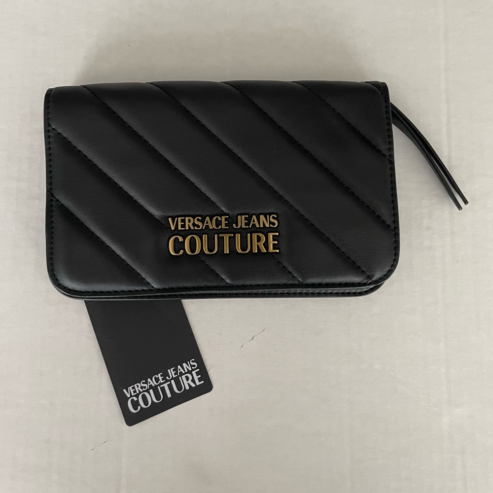 Versace Jeans Couture Black Quilted Bag